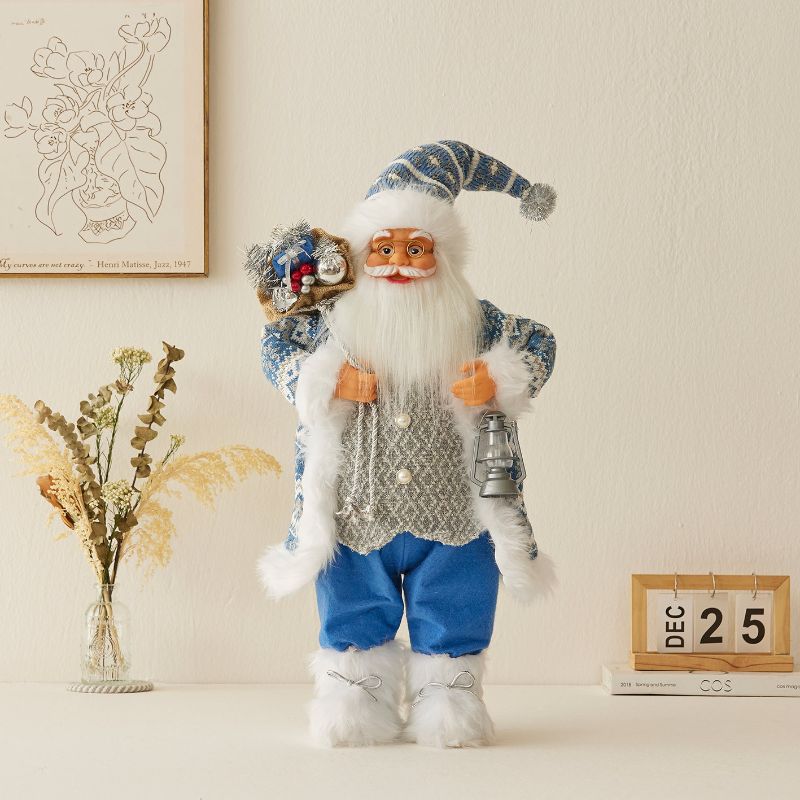 Christmas,Blue Santa Claus - Christmas Decoration